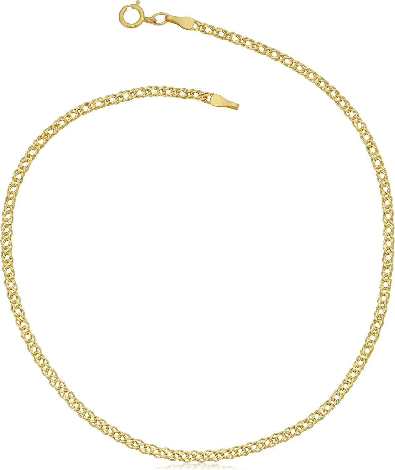 10k Yellow Gold Everyday Anklet Bracelet Minimalist Jewelry for Women (10 inch)