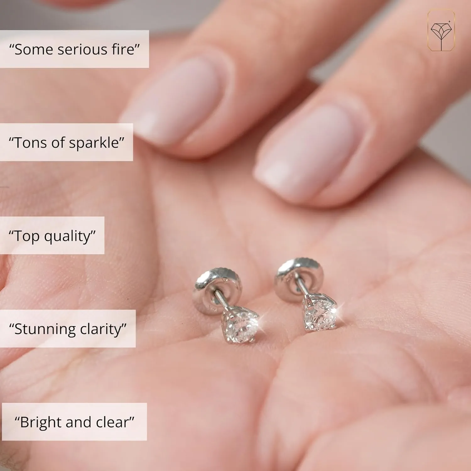 1/4-2 Carat IGI Certified Lab Grown Diamond Stud Earrings | Solitaire Real Diamonds Earring for Women in I-J Color & SI1-SI2 Clarity | 14K Gold Diamond Studs with Secure Backs by MAX   STONE