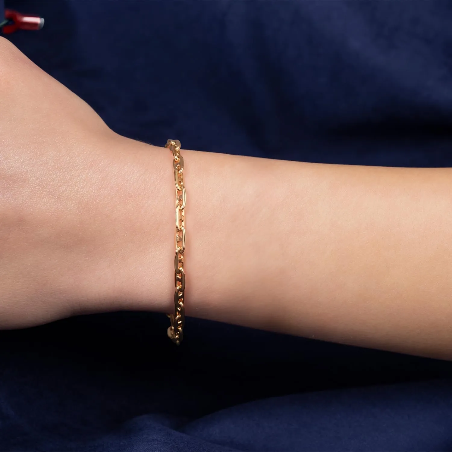 14K Gold Bracelets for Women Fine Gold Mariner Chain Bracelet for Women & Mens Bracelet Layering Womens Bracelets Jewelry Presents for Her Him (6.5'' 7'' 7.5'' 8'' 9'')