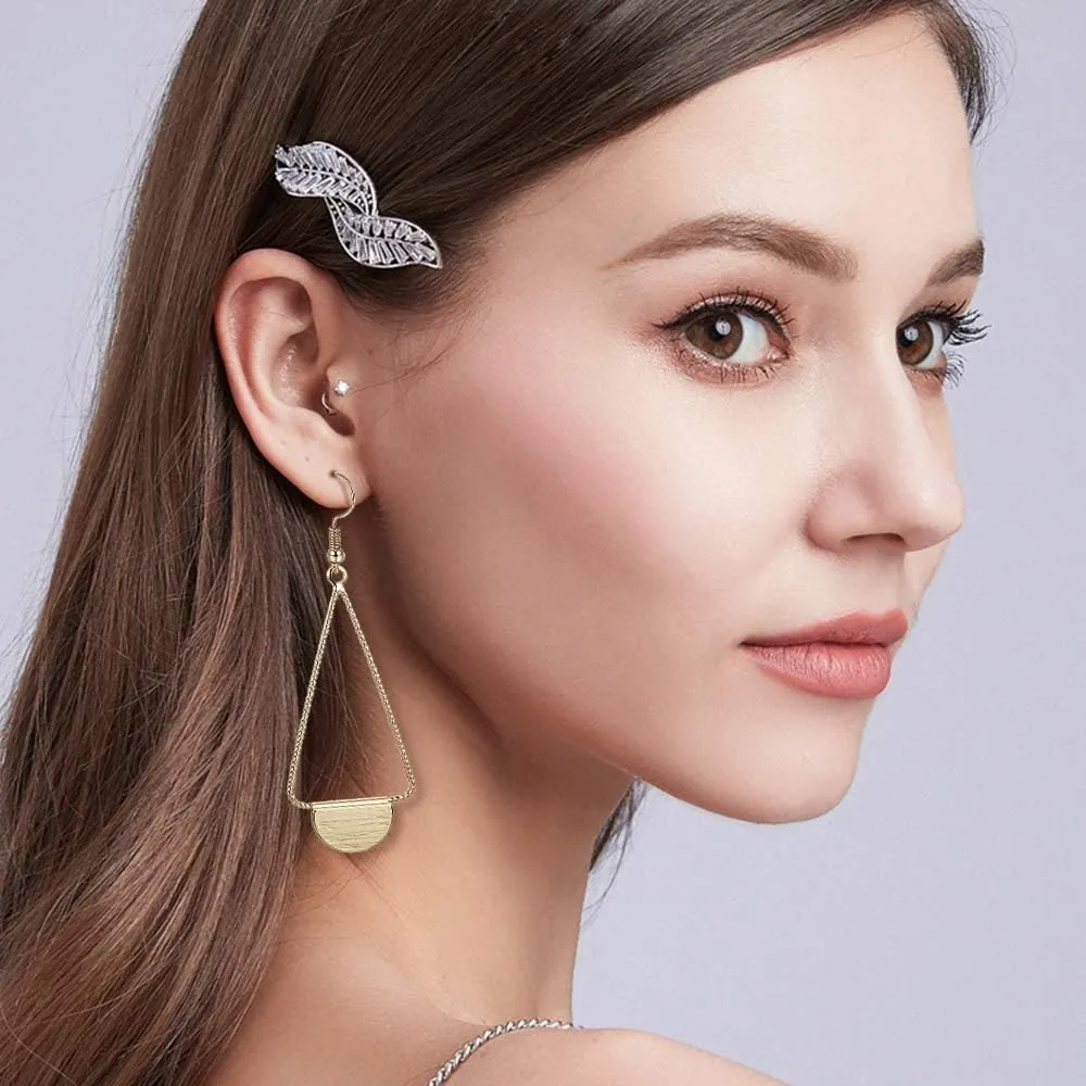 16 Pairs Silver Dangle Earrings For Women,Trendy Diamond Stud Earrings For Women, Hypoallergenic Earrings Dangling for Teen Girls