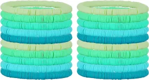 20 PCS Friendship Bracelets Kit Boho Surfer Heishi Bracelet Set Preppy Clay Bead Bracelets Cute y2k Stackable Beaded Stretch Bracelets Summer Beach Stretch Bracelets for Women