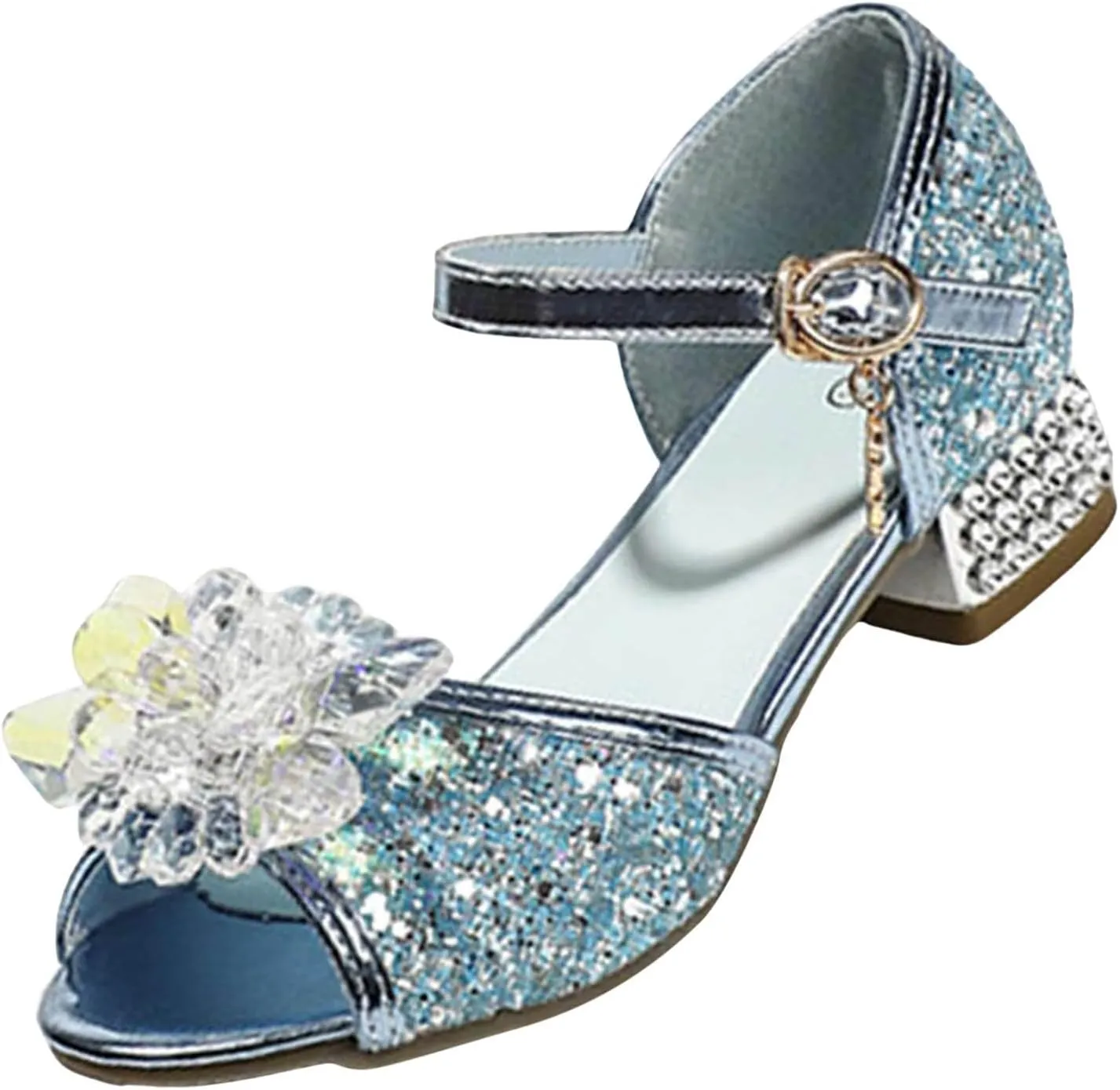 2025 Girls Casual Sandals Comfortable Dressy Party Dance Shoes with Ankle Strap Fashion Cute Bow Open Toe Soft Sole Kids Slippers Breathable Slip-On Shoe Summer Beach Vacation Slides