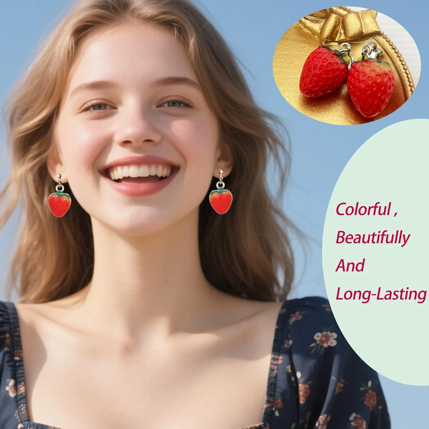 36 Pairs Weird Cute Funny Fun Dangle (or Clip on) Earrings set for Women Unique Food Animal Drop Dangle Aesthetic Earrings Gifts for Women