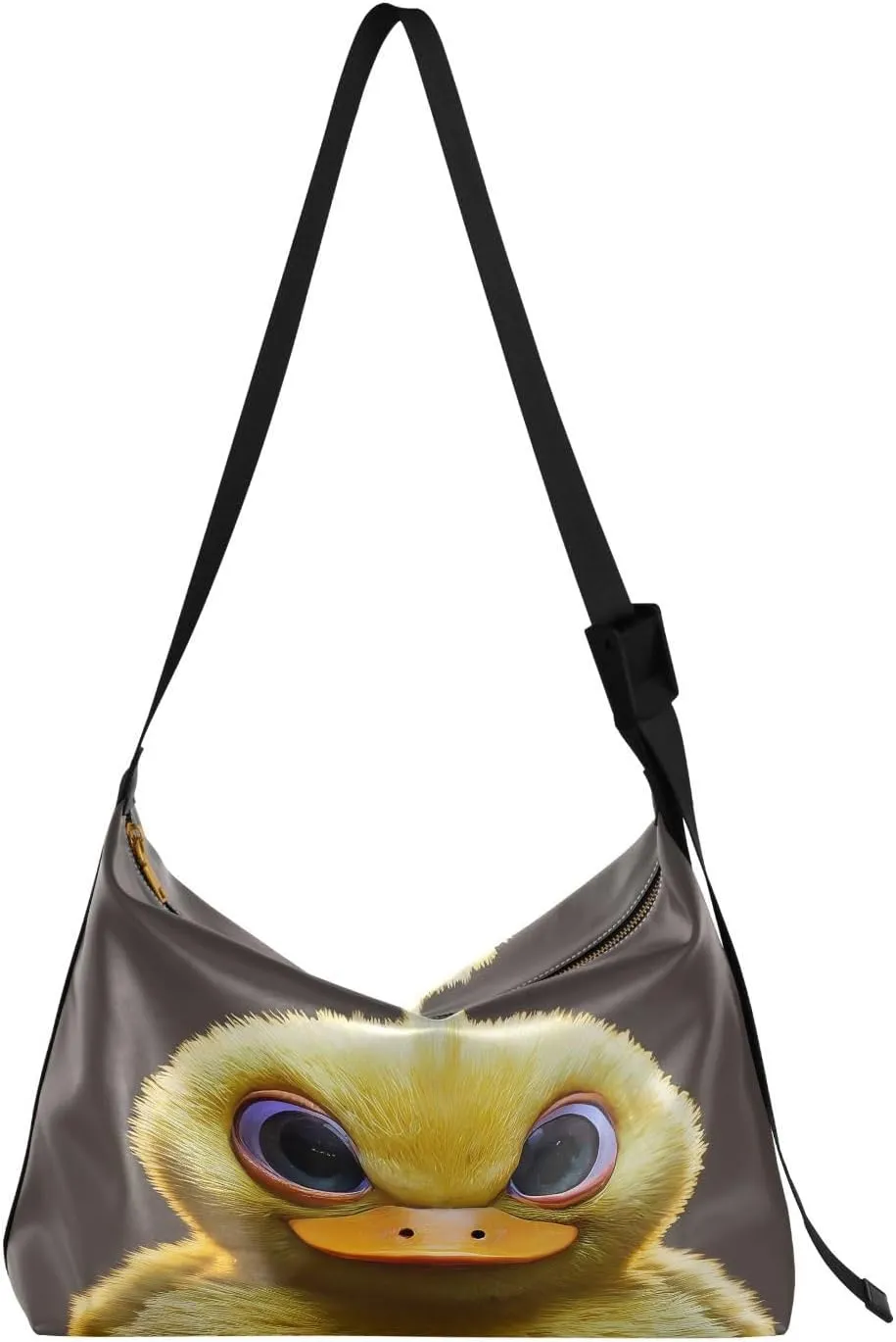 3d Lovely Duck Hobo Crossbody Bags for Women Leather Large Shoulder Bag Cross Body Cute Yellow Duck Trendy Womens Tote Bags Handbag for Travel Shopping