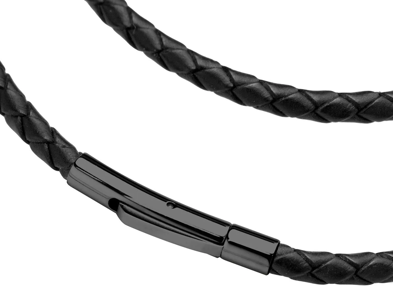 555Jewelry Stainless Steel Cross Braided Rope Cord Necklace For Men Women 18-24'' Inches