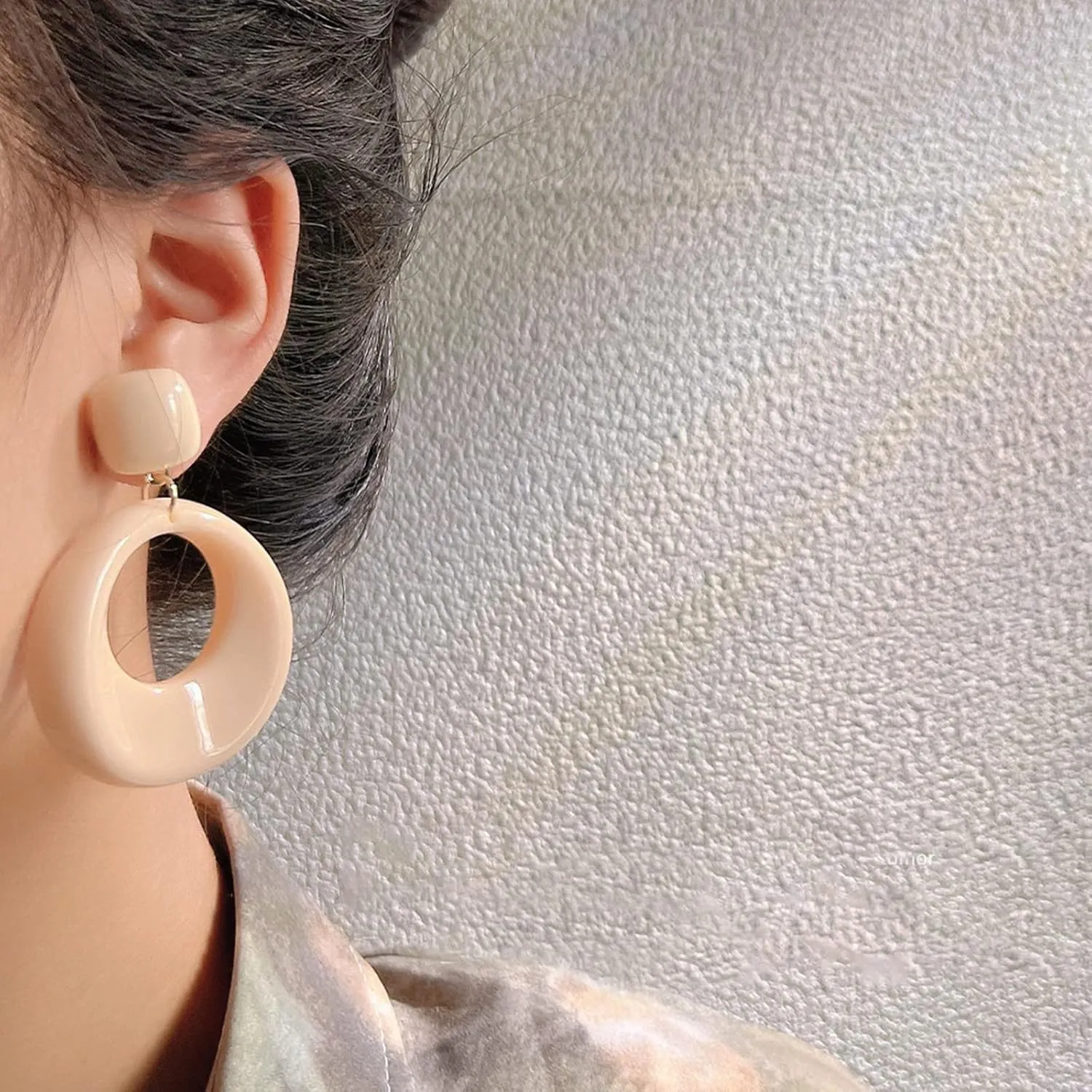 70s Earrings for Women White Acrylic Earrings 70s Outfits for Women Earrings Dangle Simple Retro 70s Jewelry