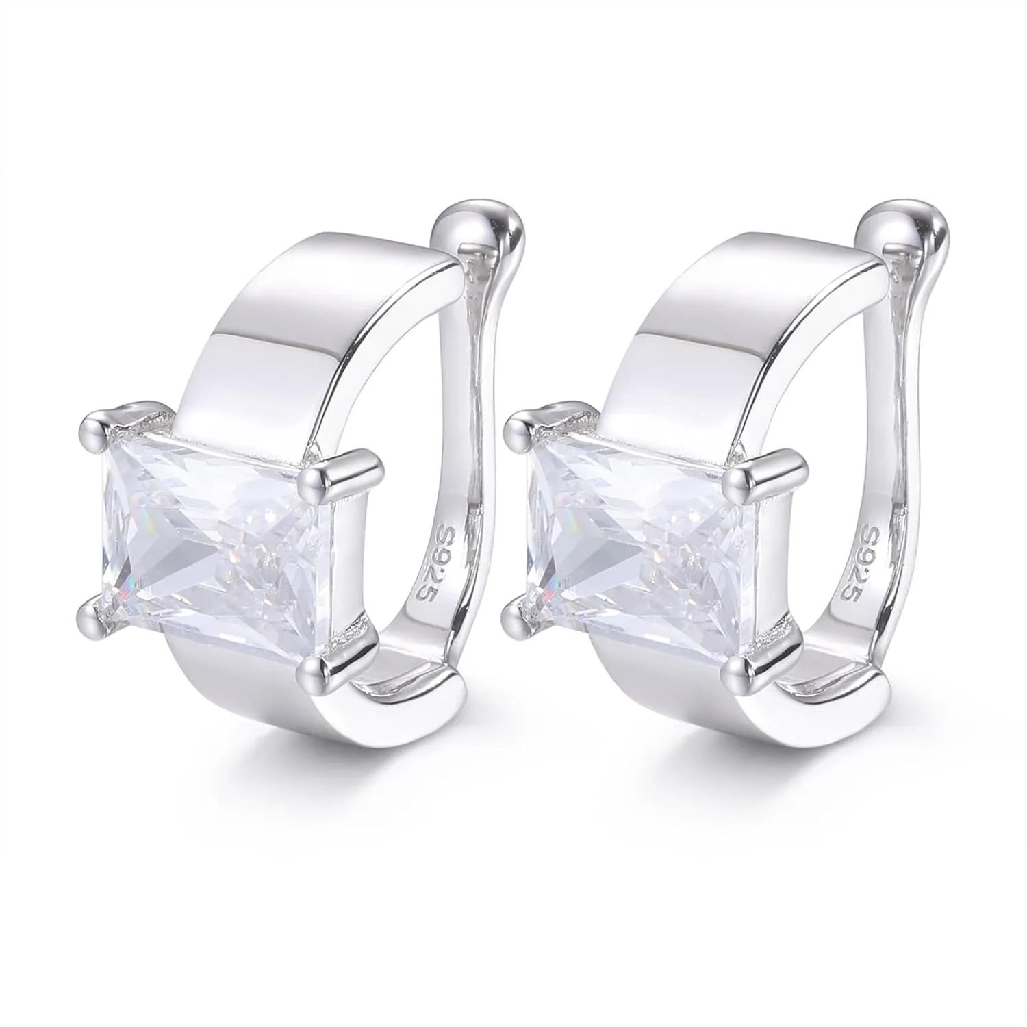 925 Sterling Silver ear-cuffs Earring for Women Men Moissanite/Zircon ear-cuffs Earrings 18K Gold Plated Stud Earrings D Color VVS1 Brilliant Cut Lab Created Diamond Earring