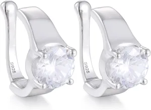 925 Sterling Silver ear-cuffs Earring for Women Men Moissanite/Zircon ear-cuffs Earrings 18K Gold Plated Stud Earrings D Color VVS1 Brilliant Cut Lab Created Diamond Earring