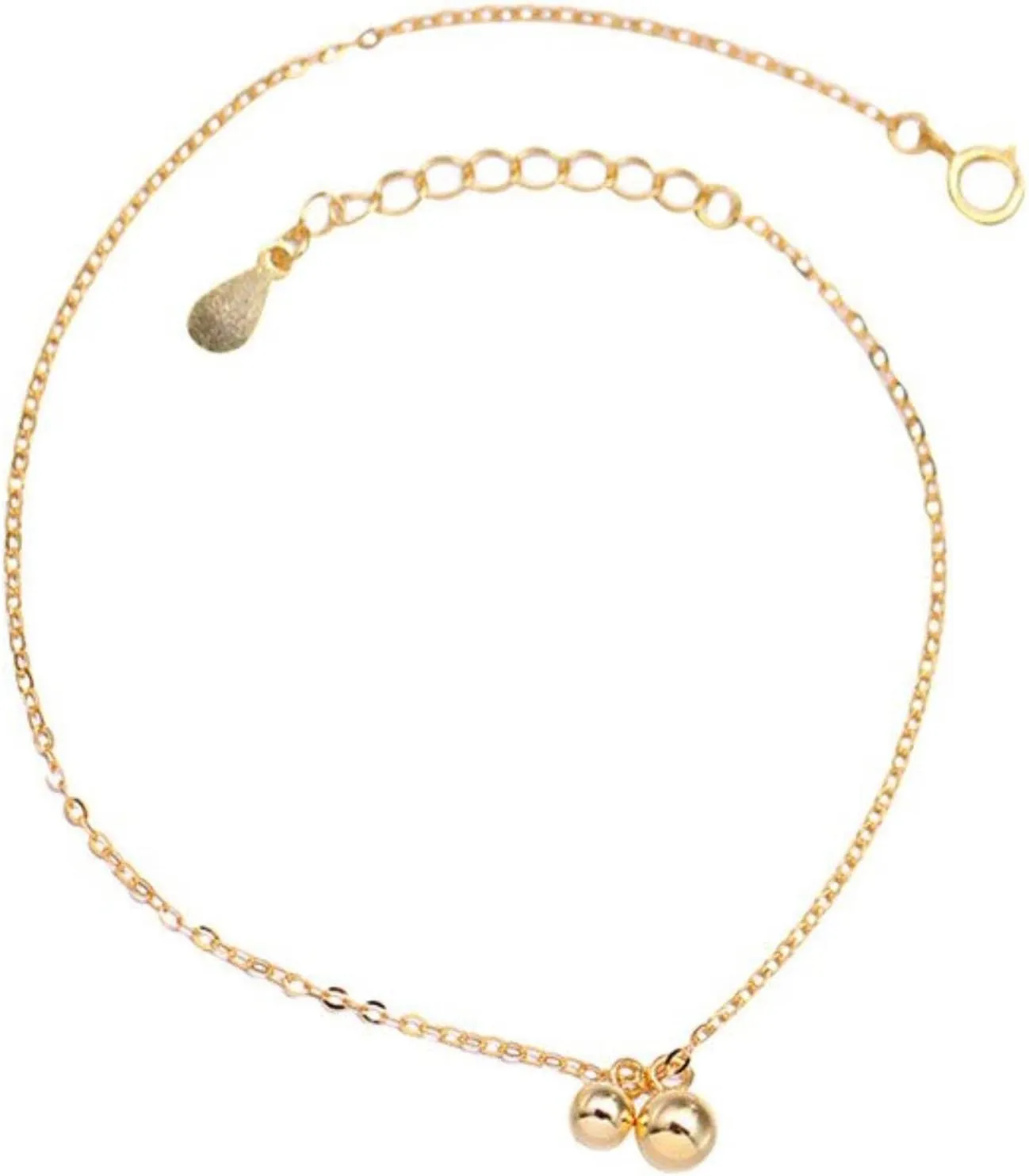 925 Sterling Silver Fashion Minimalist Sweet Beads Anklets for Women Wedding Birthday Present Jewelry