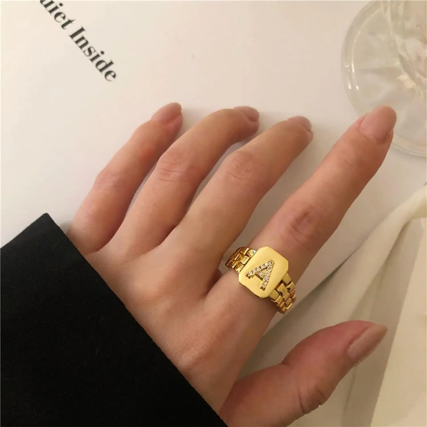Adjustable Rings for Women Vintage Statement Geometric Rings Creative Personalized Fine Rings Prom Jewelry