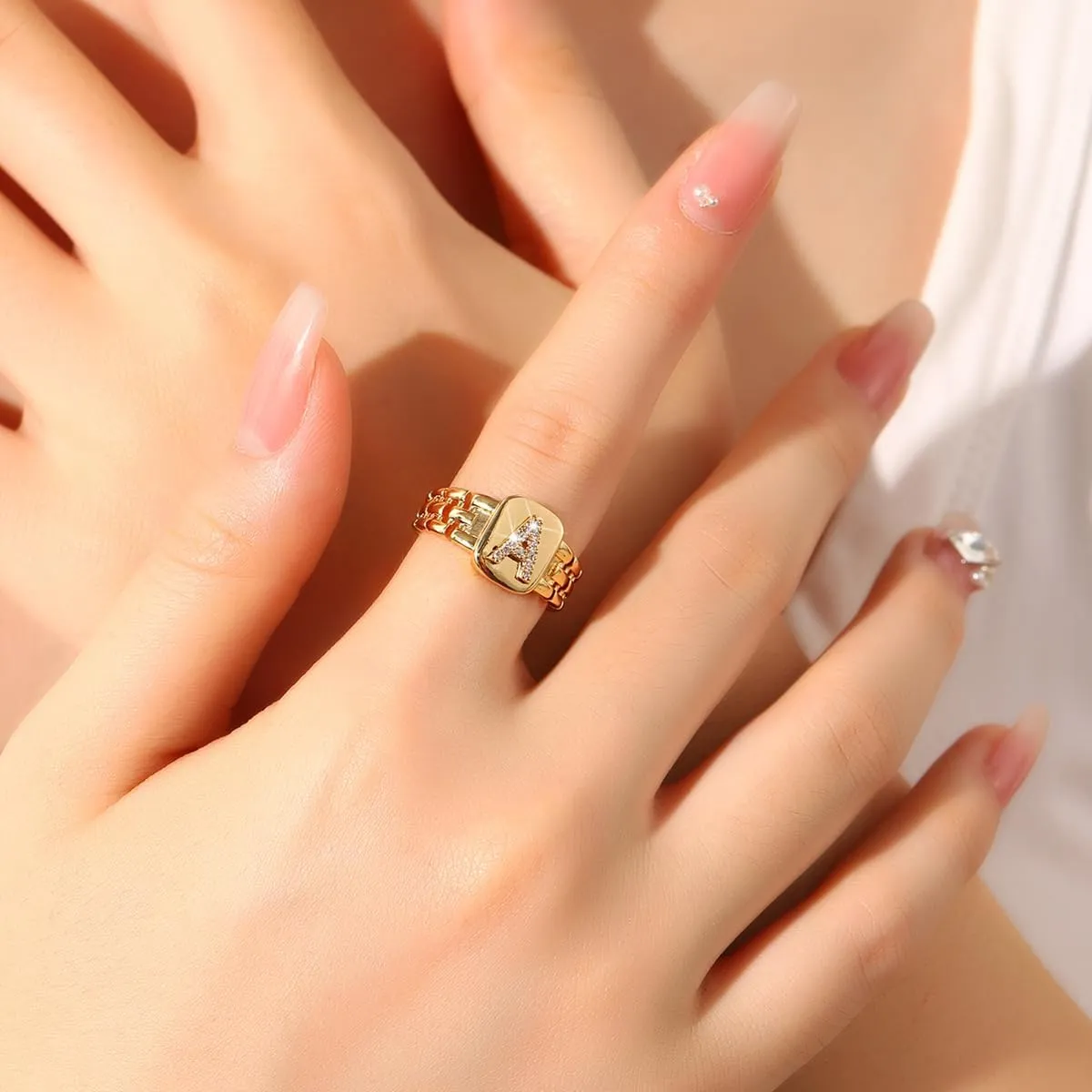 Adjustable Rings for Women Vintage Statement Geometric Rings Creative Personalized Fine Rings Prom Jewelry