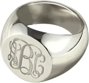 AILIN Custom Monogram Ring 925 Sterling Silver Personalized Any Initial Letter Wedding Engagement Ring Monogrammed Jewelry Bridesmaids Gift For Women