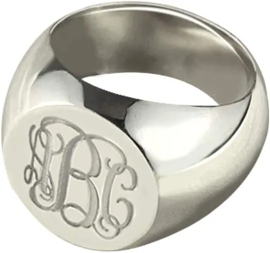 AILIN Custom Monogram Ring 925 Sterling Silver Personalized Any Initial Letter Wedding Engagement Ring Monogrammed Jewelry Bridesmaids Gift For Women