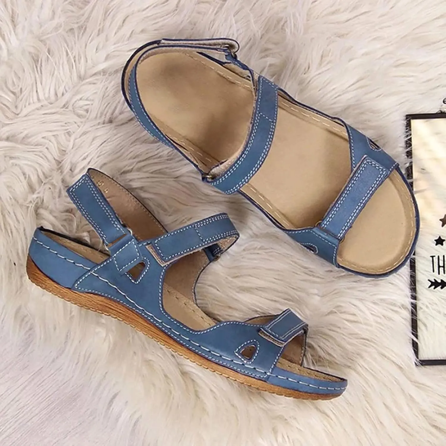 AMDBEL Orthopedic Sandals for Women, Sandals Women Dressy Arch Support Flip Flops Black Walking Shoes Wedding Sandals Slipper