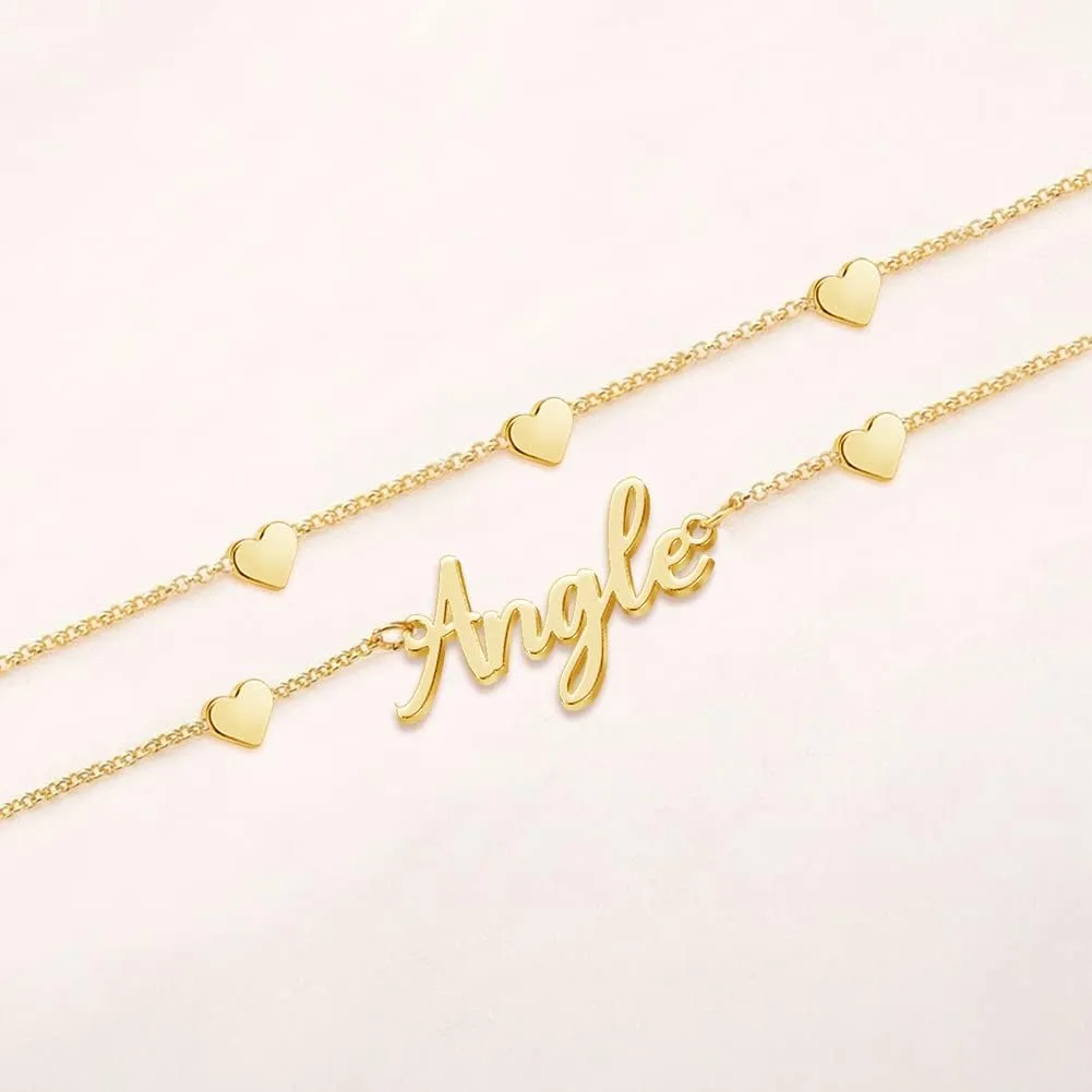 Ankle Bracelet for Women Personalized Name Anklet 18K Gold Plated Custom Dainty Anklet Bracelet Beach Jewelry for Girlfriend