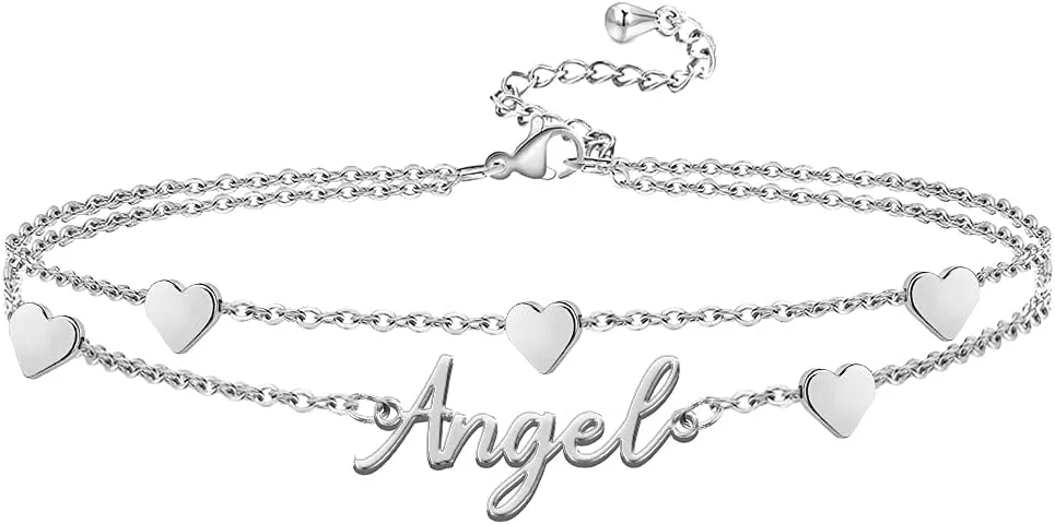 Ankle Bracelet for Women Personalized Name Anklet 18K Gold Plated Custom Dainty Anklet Bracelet Beach Jewelry for Girlfriend