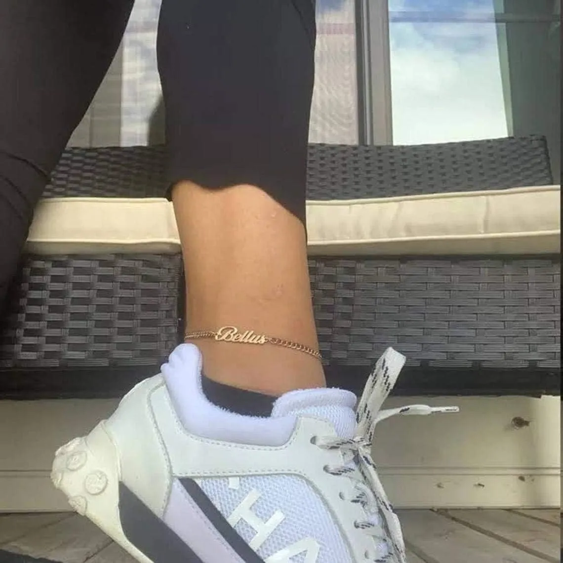 Ankle Bracelet for Women Personalized Name Anklet 18K Gold Plated Custom Dainty Anklet Bracelet Beach Jewelry for Girlfriend