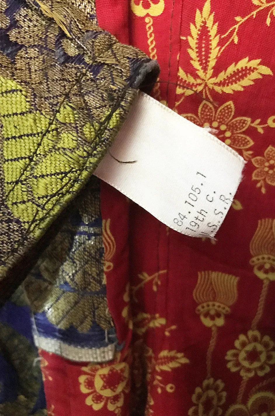 Antique 19th Century Exceptional Russian Metallic Brocade Coat