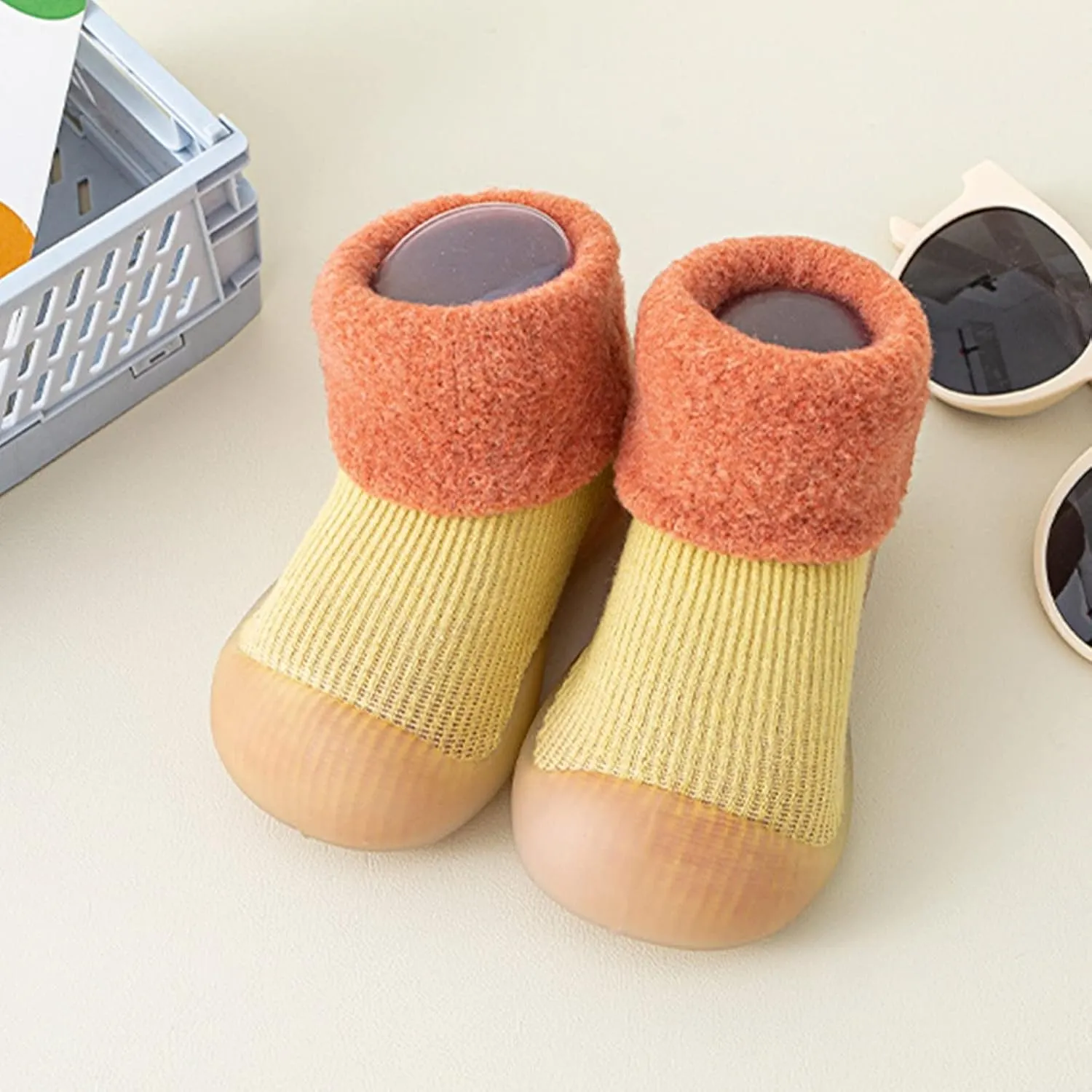 Baby Shoes,Infant Boys Girls Socks Shoes Toddler Fleece WarmThe Floor Socks Non Slip Prewalker Shoes Work Shoes