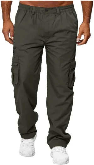 Baggy Cargo Pants Men - Tactical Pants for Men Relaxed Fit Cargo Work Pants with Pockets Outdoor Hiking Pants Trousers
