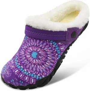 Besroad Womens Mens Furry Slides House Slippers Fuzzy Fluffy Bedroom Cozy Memory Foam Slippers Clogs