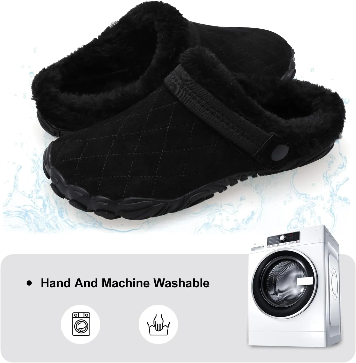 Besroad Womens Mens Furry Slides House Slippers Fuzzy Fluffy Bedroom Cozy Memory Foam Slippers Clogs