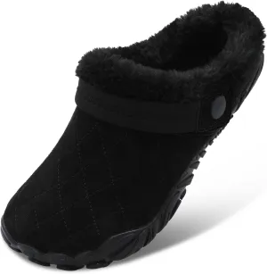 Besroad Womens Mens Furry Slides House Slippers Fuzzy Fluffy Bedroom Cozy Memory Foam Slippers Clogs
