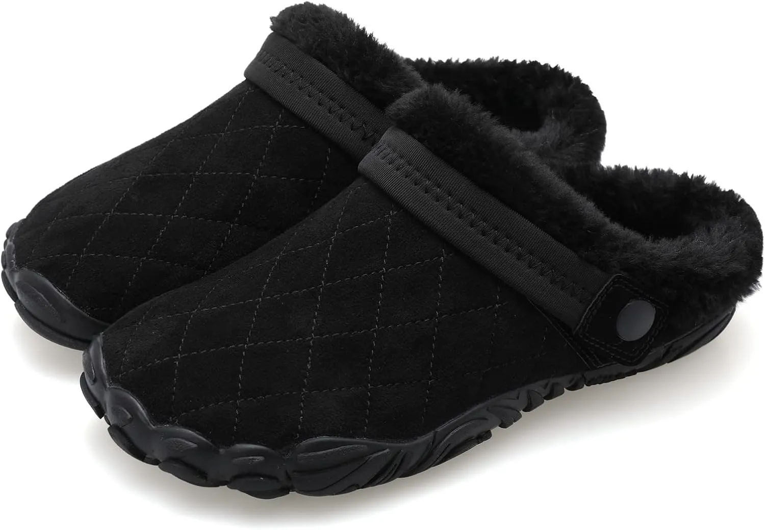 Besroad Womens Mens Furry Slides House Slippers Fuzzy Fluffy Bedroom Cozy Memory Foam Slippers Clogs