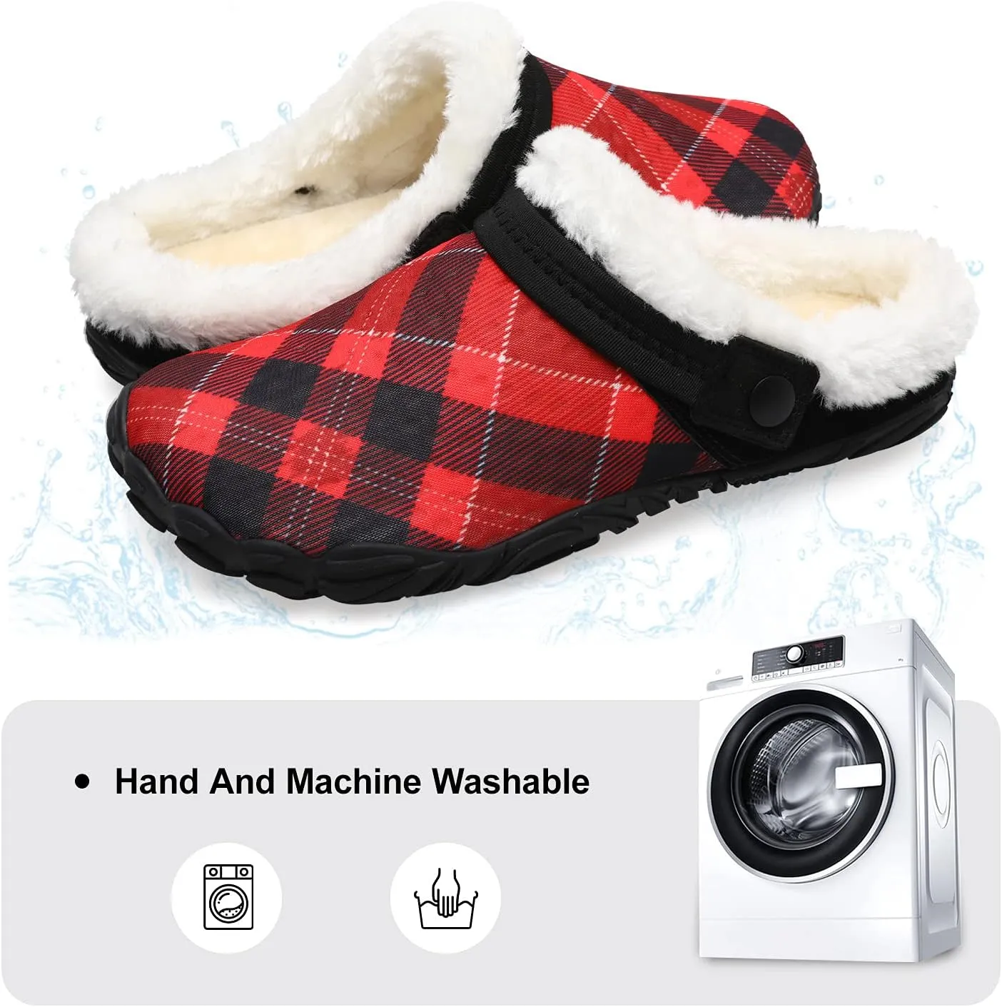 Besroad Womens Mens Furry Slides House Slippers Fuzzy Fluffy Bedroom Cozy Memory Foam Slippers Clogs