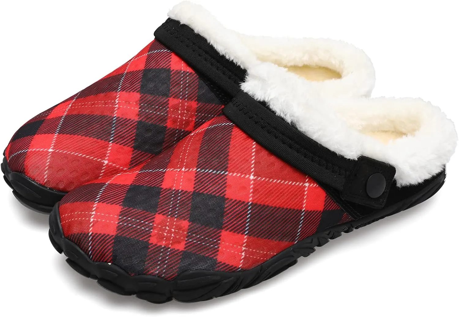 Besroad Womens Mens Furry Slides House Slippers Fuzzy Fluffy Bedroom Cozy Memory Foam Slippers Clogs
