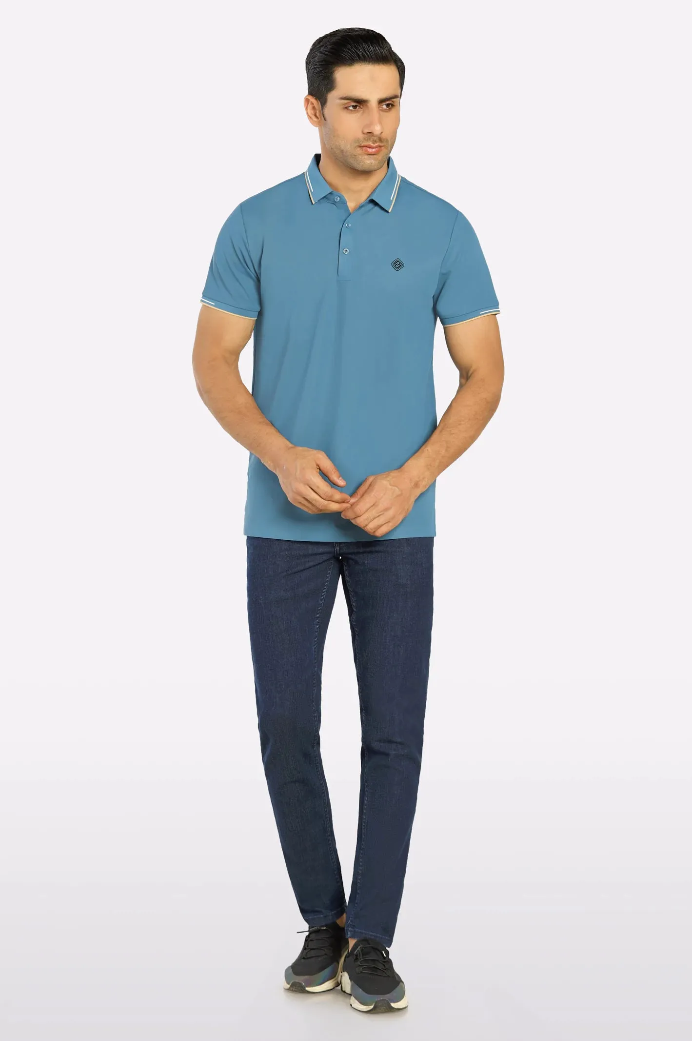 Blue Dry Fit Polo