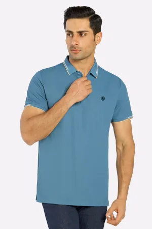 Blue Dry Fit Polo