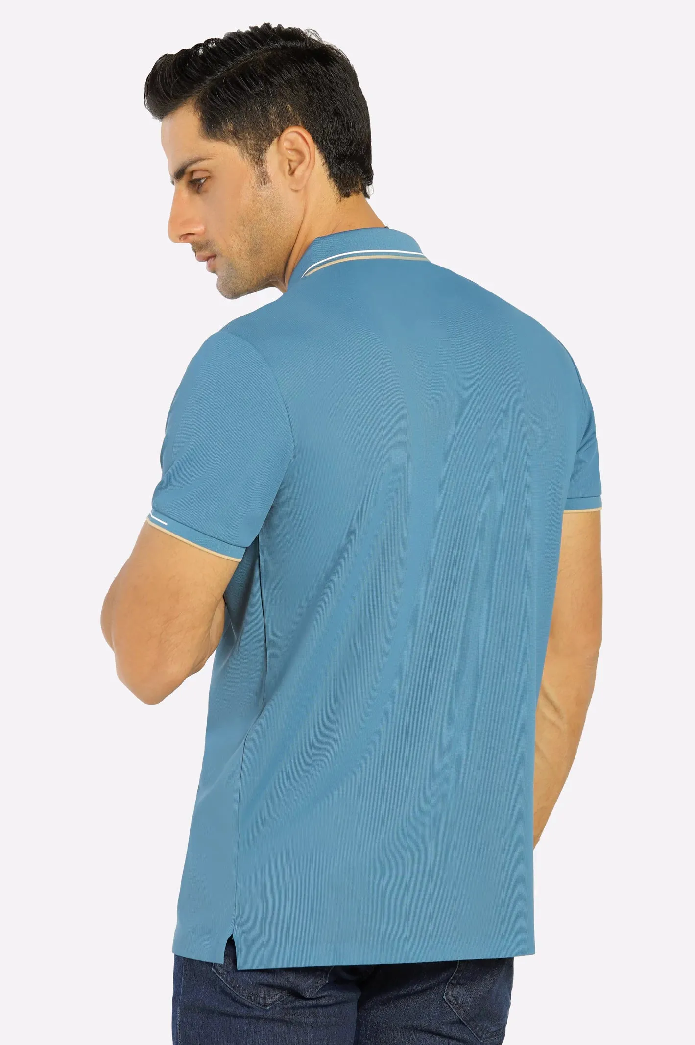 Blue Dry Fit Polo