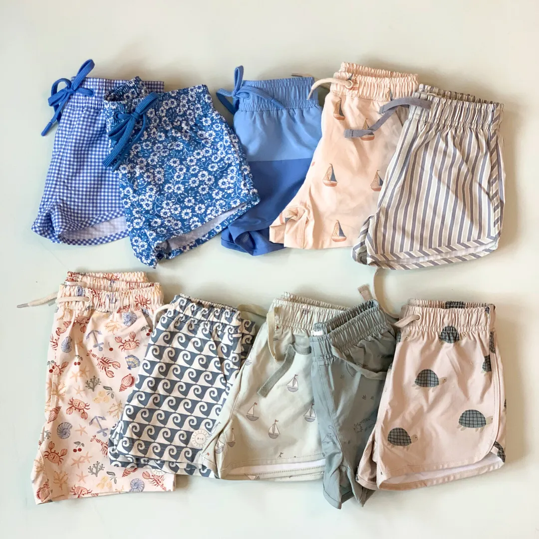 Boardie, Blue Micro Gingham