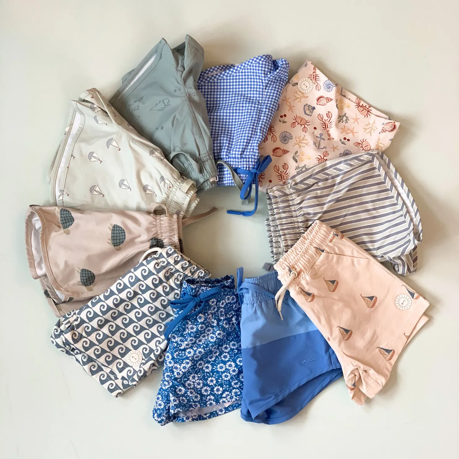 Boardie, Blue Micro Gingham
