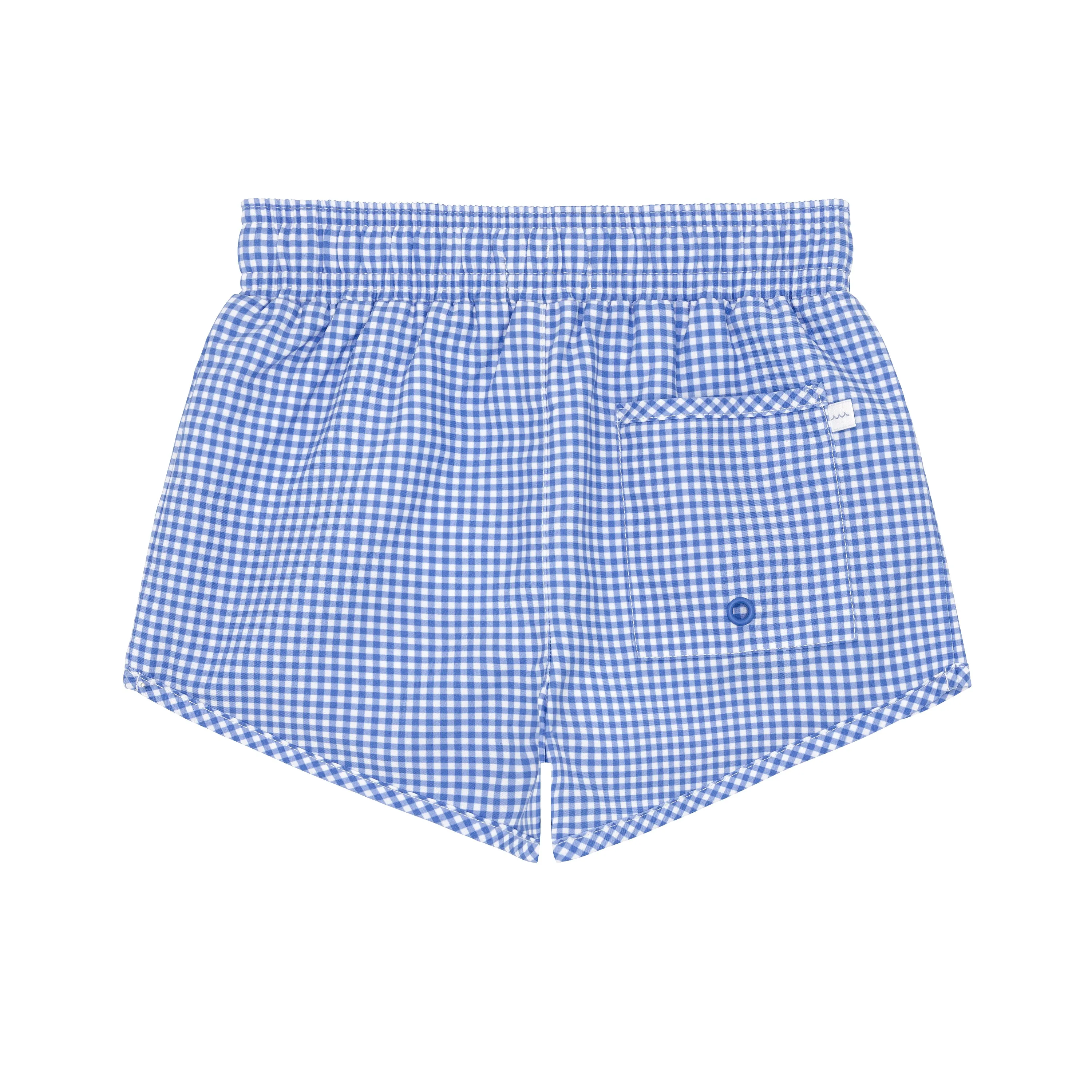 Boardie, Blue Micro Gingham