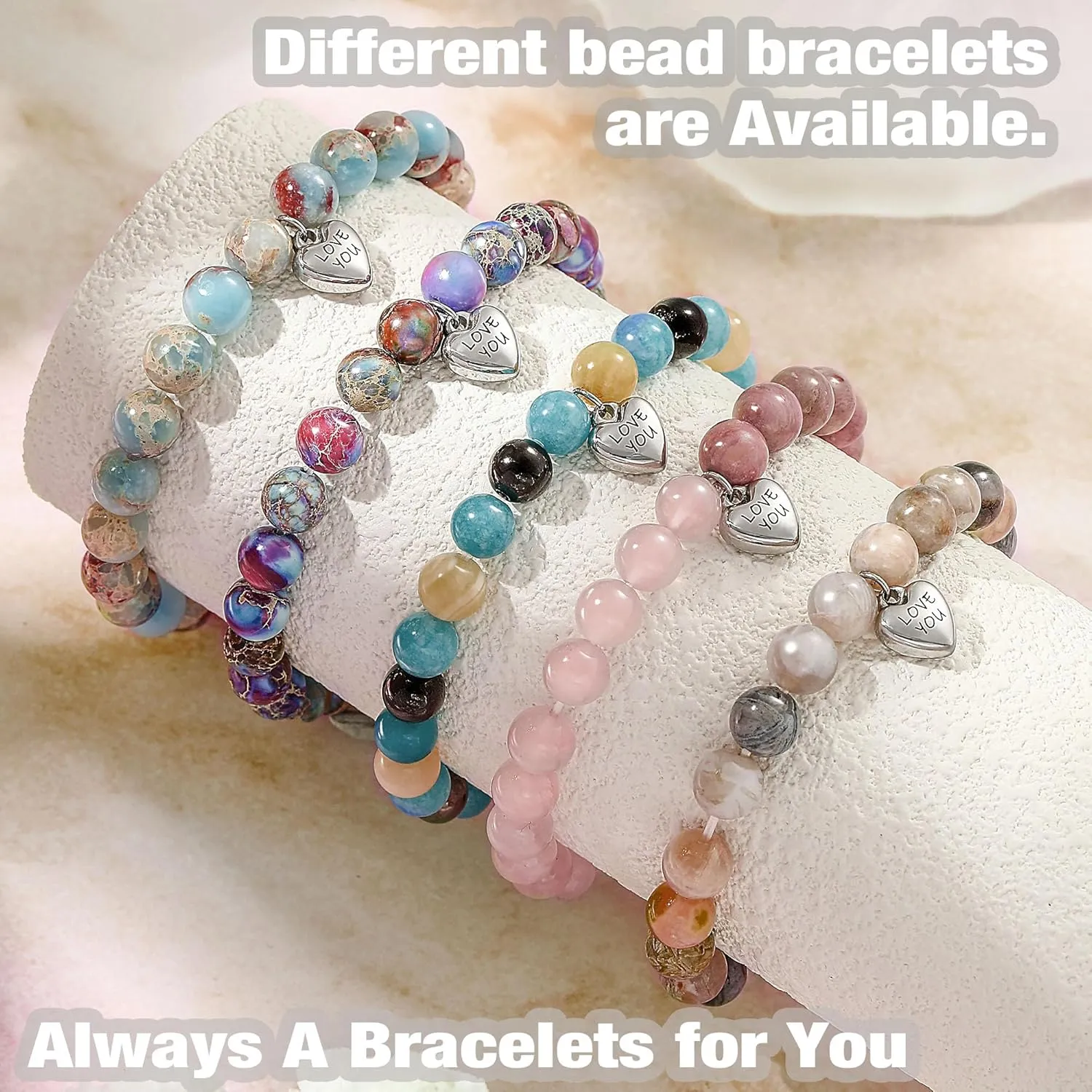 Btysun Beaded Bracelets for Women - Adjustable Charm Link Bead Jewelry - Gift for Mom, Daughter, Teen Girl, Girlfriend, Sister - Birthday, Graduation, Christmas 2024