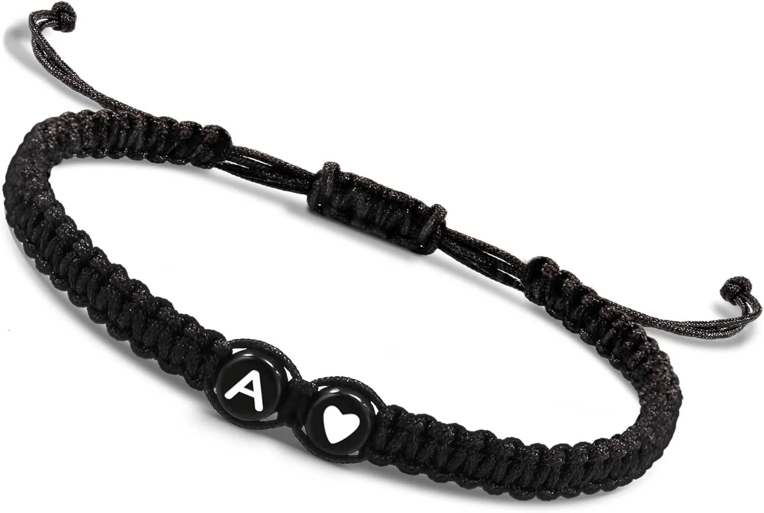 Btysun Initial Bracelets for Women Teen Gifts Trendy Stuff Best Friend Birthday Gifts Graduation Adjustable Letter A-Z Braided Bracelets Heart Link Sister Daughter Mother's Day Mom Female Christmas Jewelry
