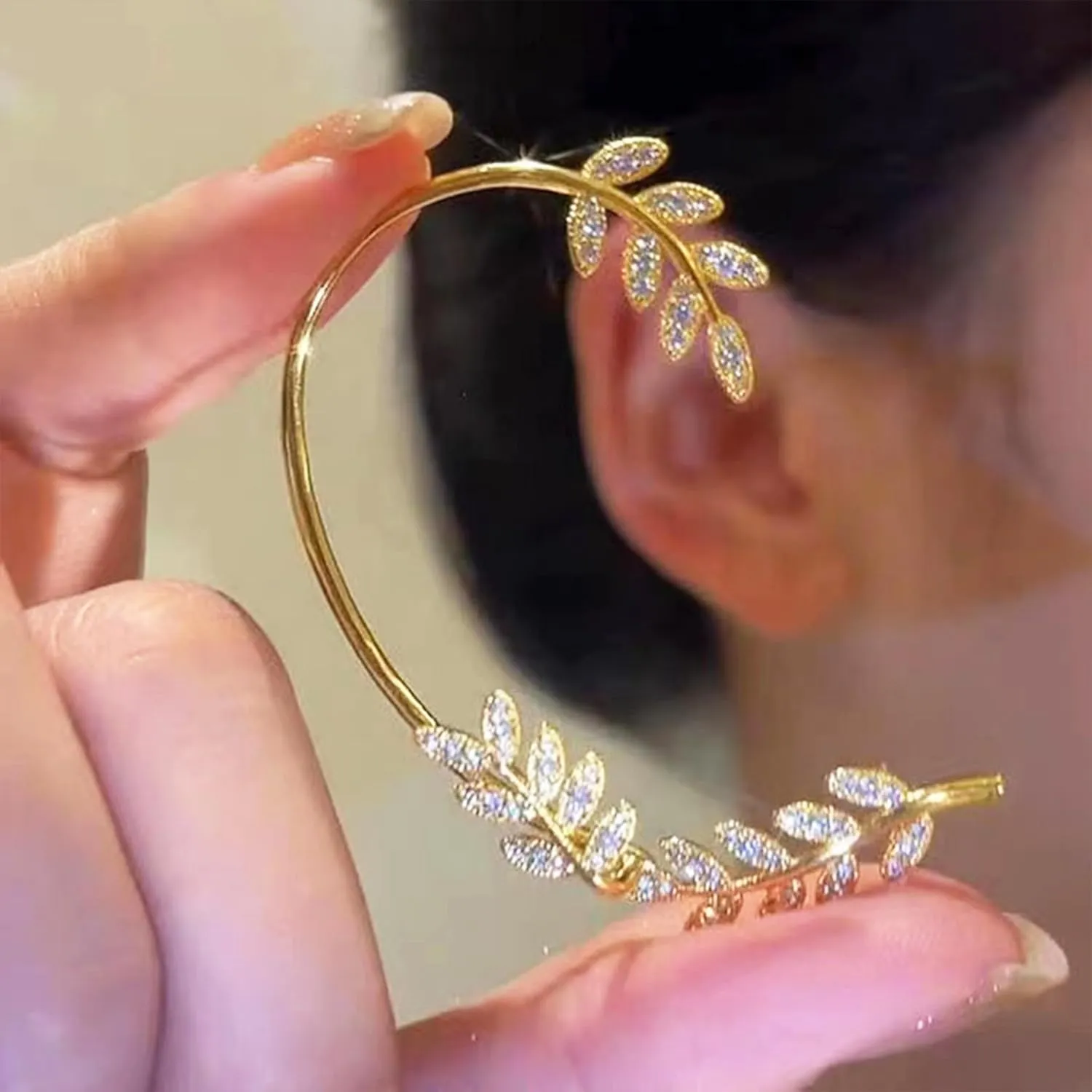 Butterfly Ear Cuff Earrings for Women Gold Ear Cuffs Non Piercing Silver Zircon Butterfly Clip on Earrings Fairy Costume for Woman Butterfly Gifts for Women