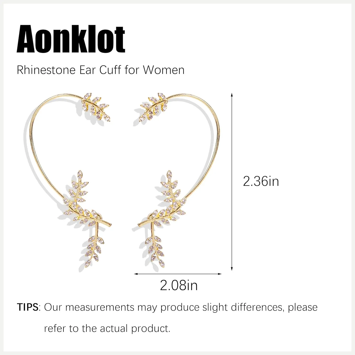 Butterfly Ear Cuff Earrings for Women Gold Ear Cuffs Non Piercing Silver Zircon Butterfly Clip on Earrings Fairy Costume for Woman Butterfly Gifts for Women