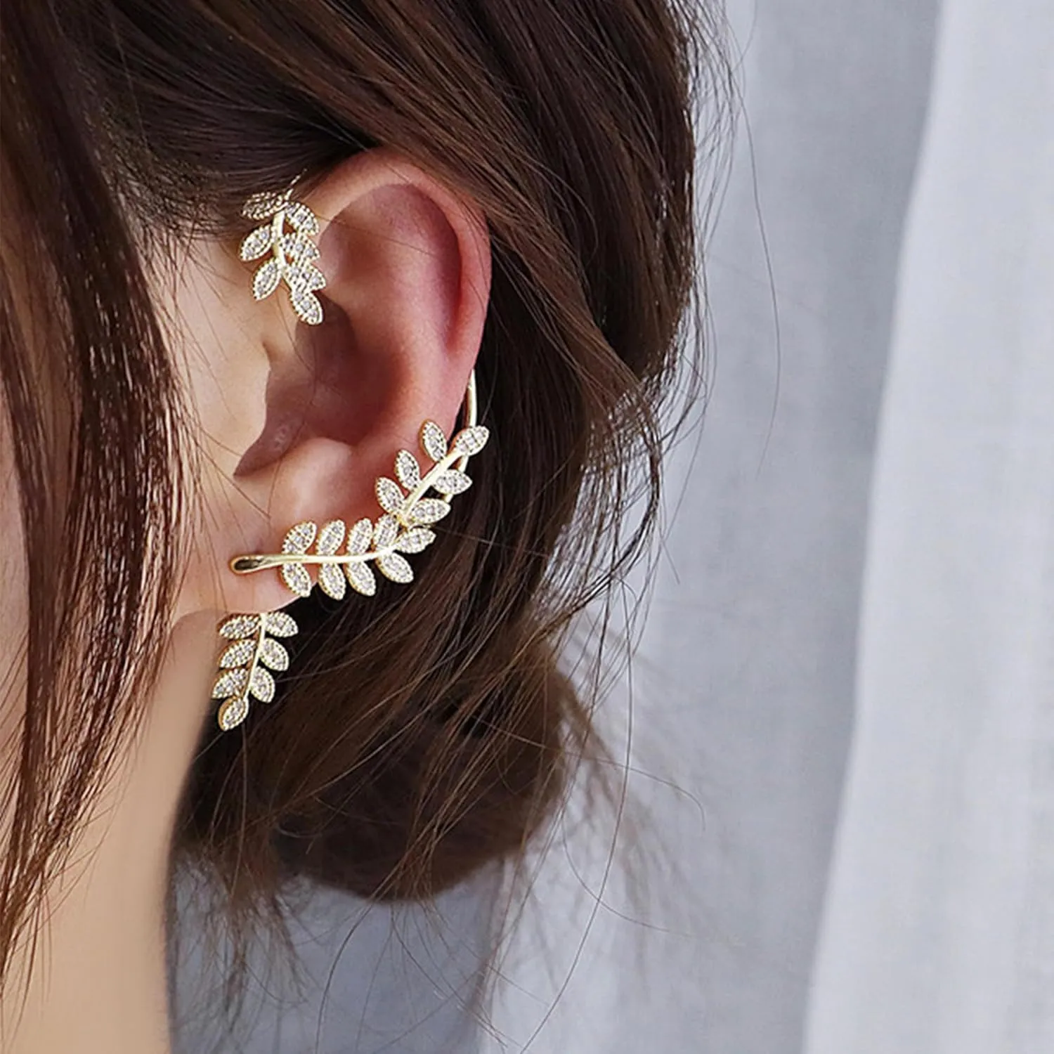 Butterfly Ear Cuff Earrings for Women Gold Ear Cuffs Non Piercing Silver Zircon Butterfly Clip on Earrings Fairy Costume for Woman Butterfly Gifts for Women