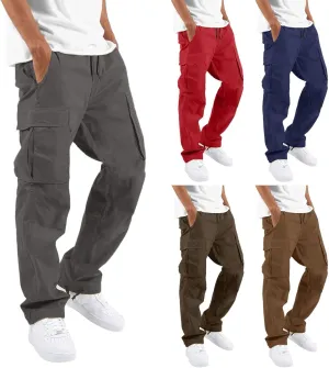 Cargo Pants for Men Baggy Casual Wild Work Joggers Athletic Pants Hiking Trousers Outdoor Wearing Track Pants with Pockets