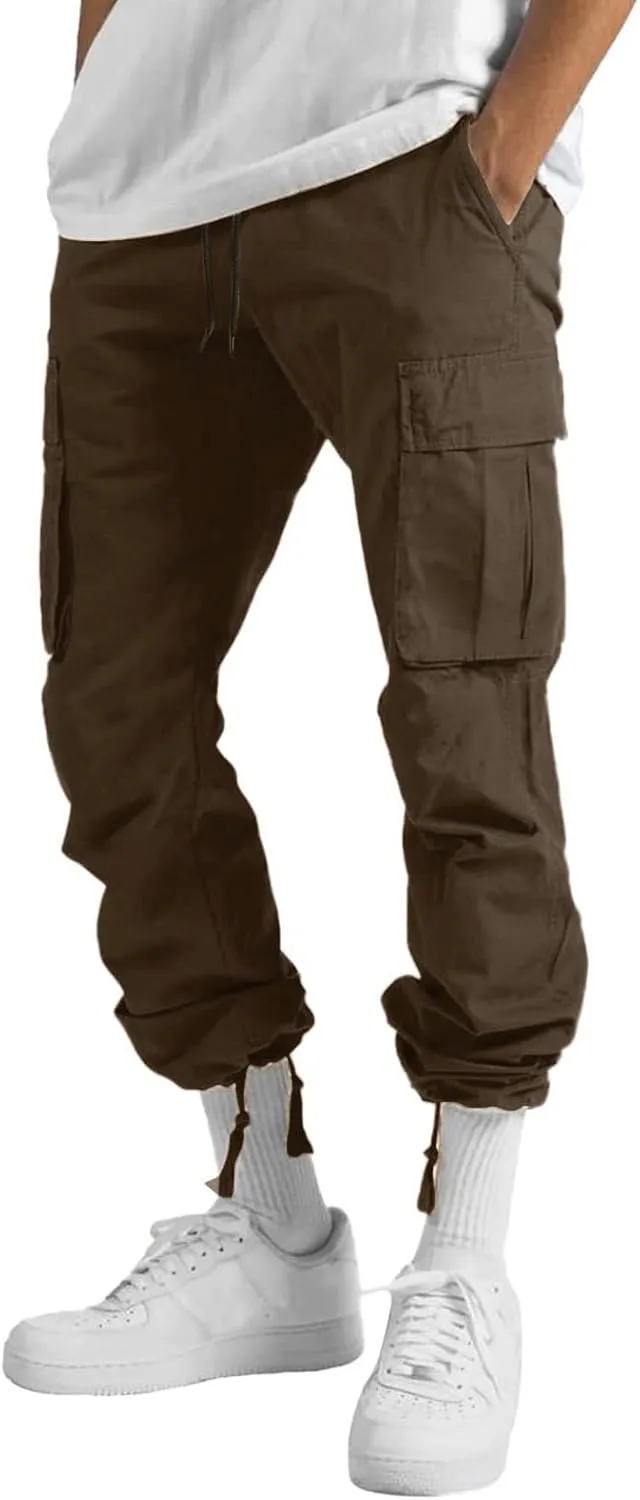 Cargo Pants for Men Baggy Casual Wild Work Joggers Athletic Pants Hiking Trousers Outdoor Wearing Track Pants with Pockets