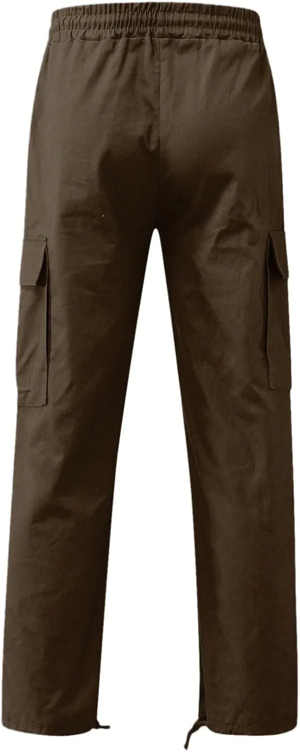 Cargo Pants for Men Baggy Casual Wild Work Joggers Athletic Pants Hiking Trousers Outdoor Wearing Track Pants with Pockets