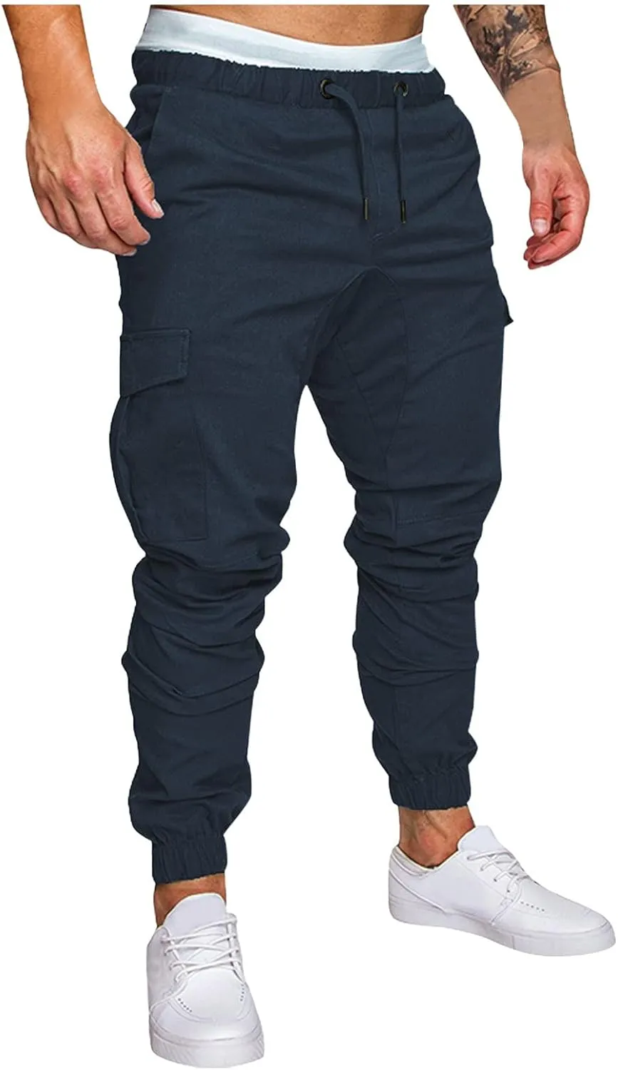 Cargo Pants for Men Joggers Tactical Pants Outdoor Fleece Lined Snow Ski Cargo Pants Thermal Hiking Pants Men's Cargo