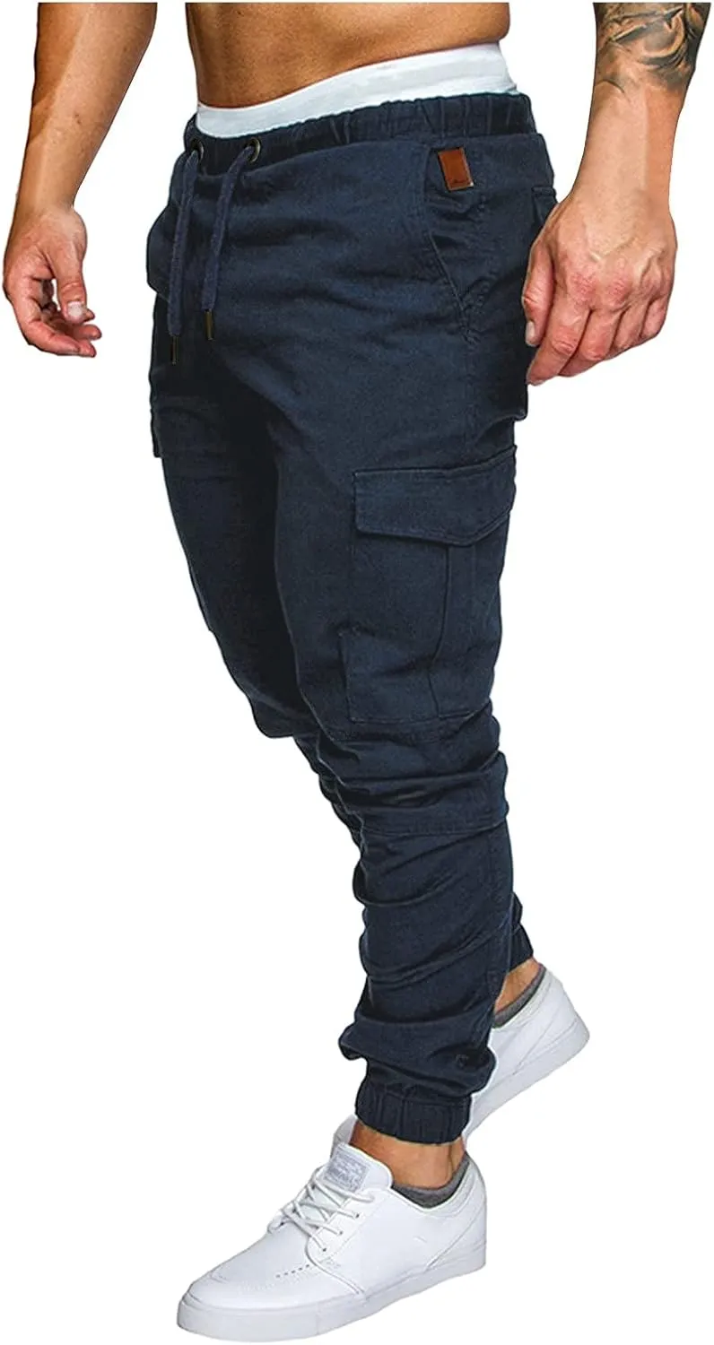 Cargo Pants for Men Joggers Tactical Pants Outdoor Fleece Lined Snow Ski Cargo Pants Thermal Hiking Pants Men's Cargo
