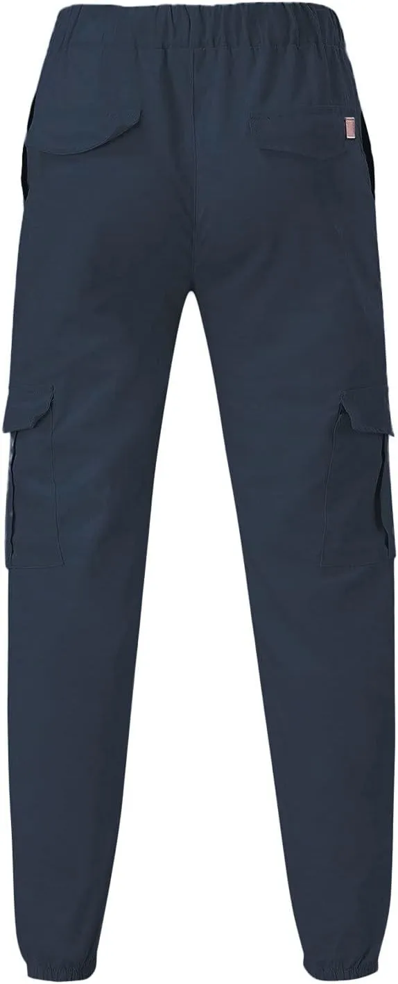 Cargo Pants for Men Joggers Tactical Pants Outdoor Fleece Lined Snow Ski Cargo Pants Thermal Hiking Pants Men's Cargo