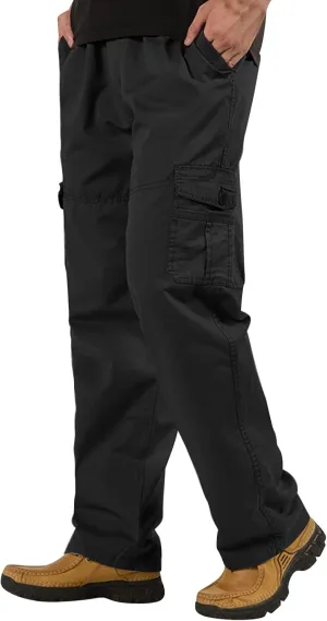 Cargo Sweatpants for Men Mens Lounge Pants Sweatpants Pant with Zipper Pockets Tapered Athletic Joggers Track Workout