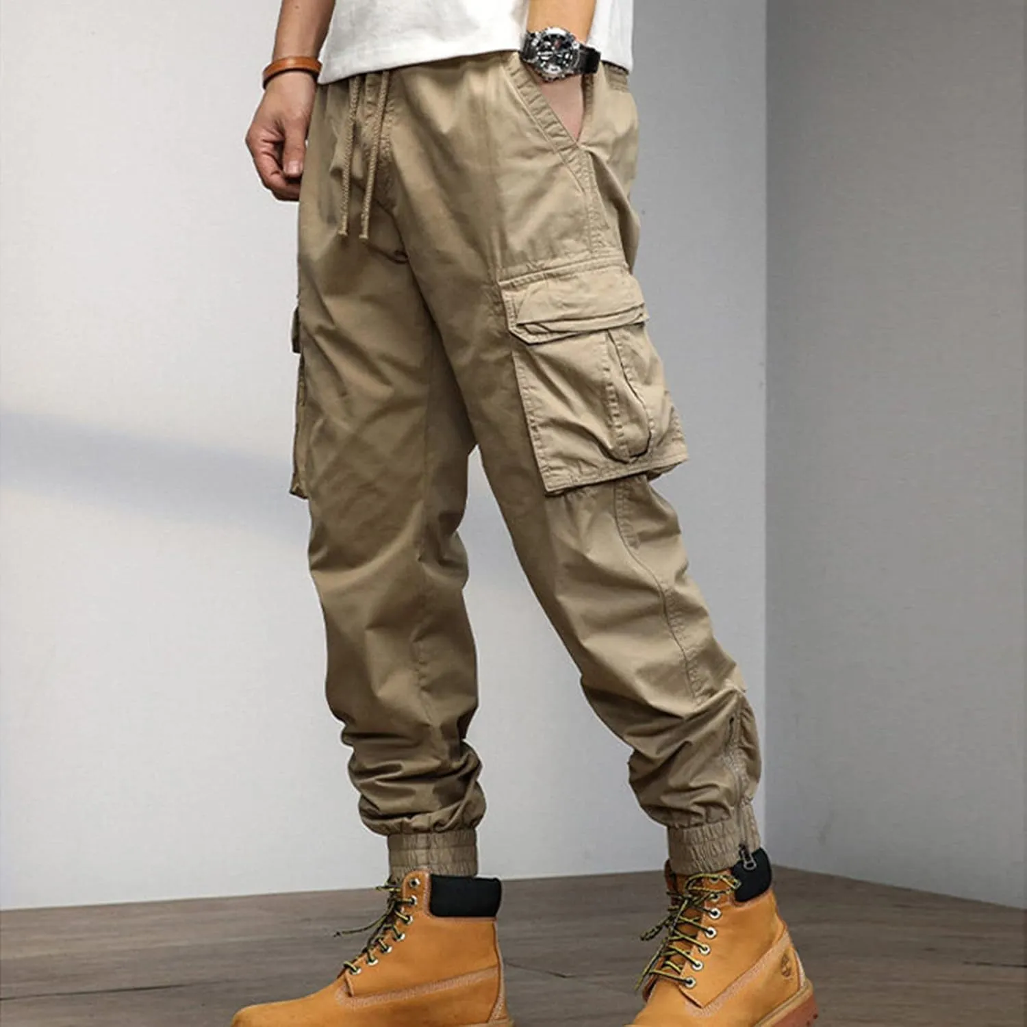 Cargo Sweatpants for Men Sweatpants Heavyweight Fleece Active Gym Workout Sweat Pants Men's Sweatpants with Pockets,