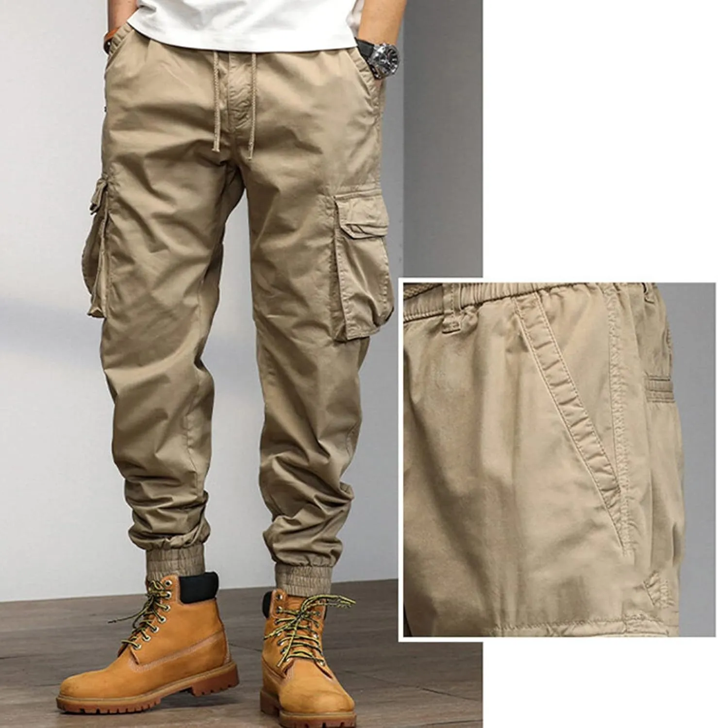 Cargo Sweatpants for Men Sweatpants Heavyweight Fleece Active Gym Workout Sweat Pants Men's Sweatpants with Pockets,